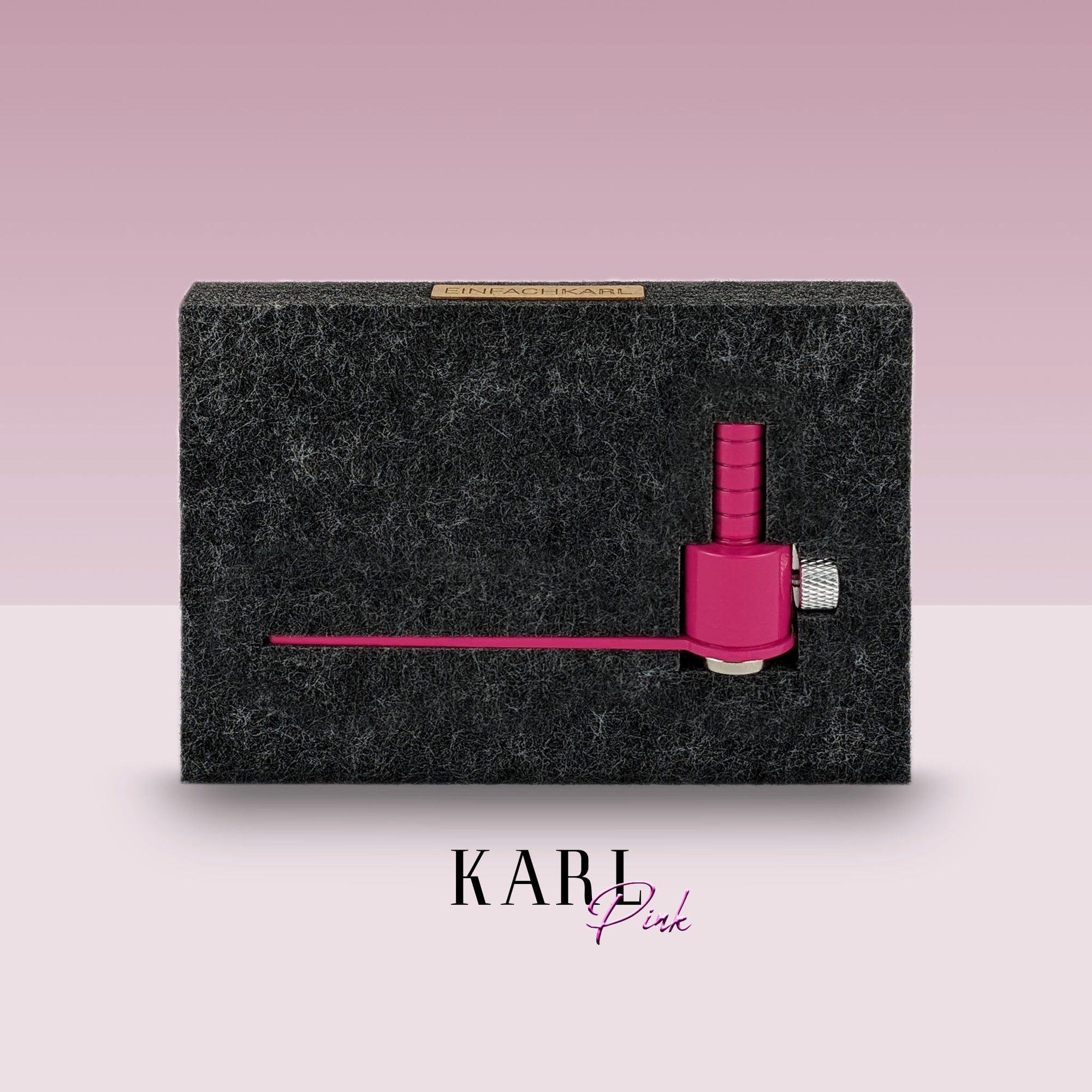 Zuschneidehilfe Karl in pinker Farbe