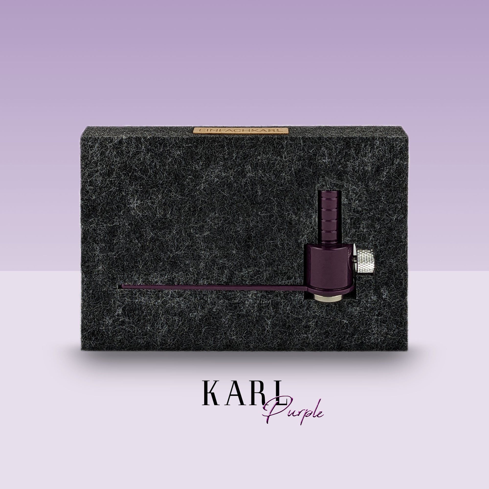 Zuschneidehilfe Karl in dunkellila Farbe